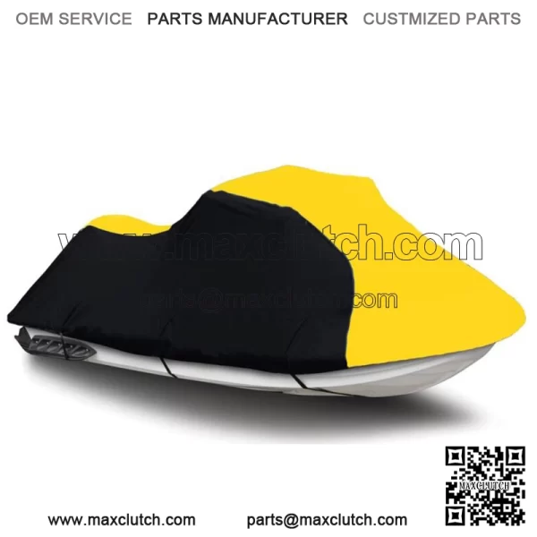 Black/Yellow Jet Ski PWC Cover fits Yamaha WaveRunner FX Cruiser SVHO 2014 2015 For: 2015 Yamaha SVHO