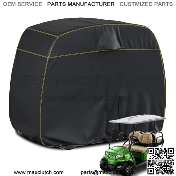 Golf Cart Cover 600D Fabric For 4 Passenger Yamaha Honda Club Car EZGO Golf Cart - Image 2