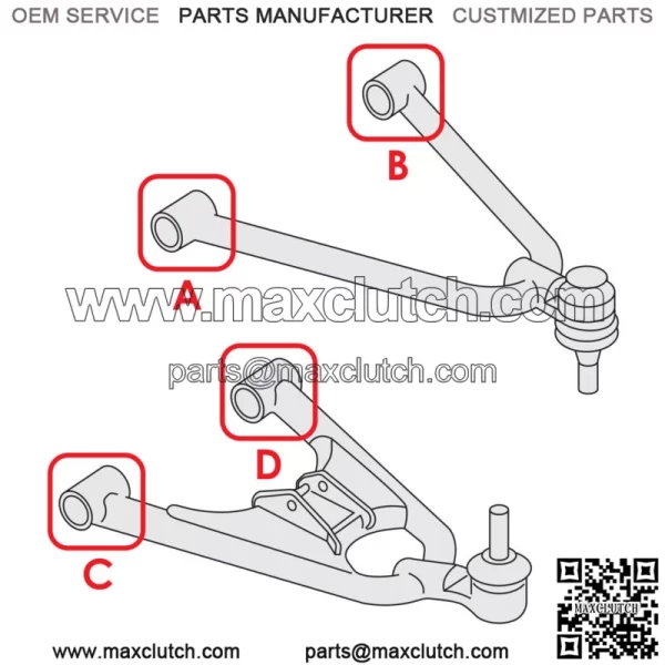 706202257 706202300 706201659 706204409 Front Arm Bushing Kit For Can-Am - Image 2