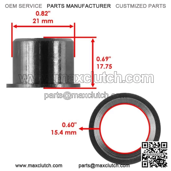12 Upper Lower A-Arm Bushing for Yamaha Raptor 700 YFM700R 06-21 90381-15088-00 (For: Yamaha Raptor 700) - Image 2