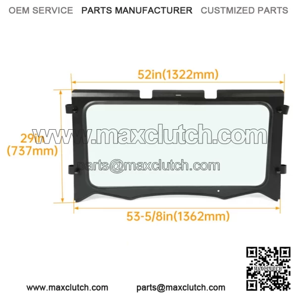 For 2016-2022 KAWASAKI KRF800 TERYX/TERYX4 Full Clear Glass Windshield For: More than one vehicle - Image 2