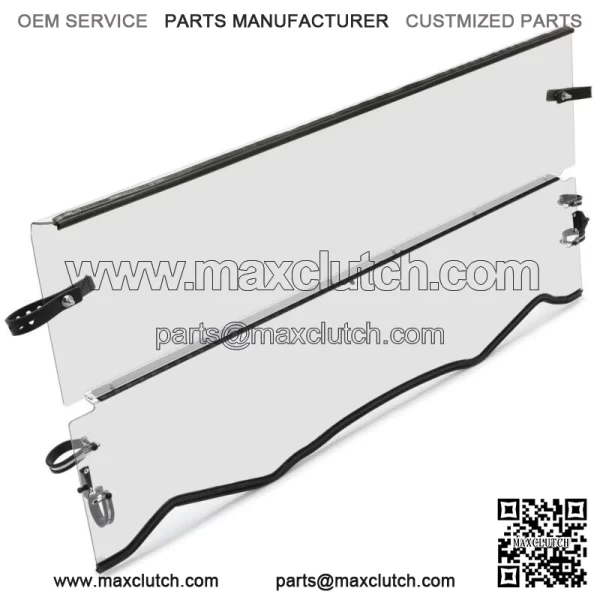 Clear Flip Fold Windshield For Kawasaki Teryx / Teryx4 800 4x4 2022 2023 For: More than one vehicle - Image 3