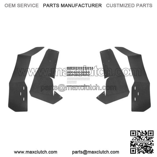 4x Extended Fender Flares Mud Flap For Polaris RZR S 900/4 900 /S 1000 2015-2020 (For: Polaris)