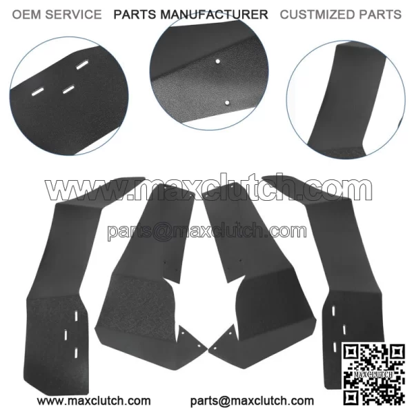 4x Extended Fender Flares Mud Flap For Polaris RZR S 900/4 900 /S 1000 2015-2020 (For: Polaris) - Image 2