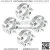 Wheel Flange 1.5" 4x101.6mm Hub Hole 62mm Thread Size 1/2"x20 Silver 4 pcs