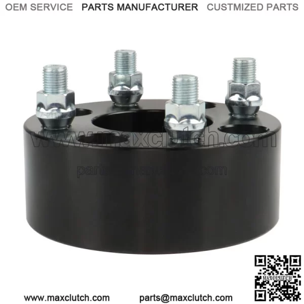 Wheel spacers 2" 4x101.6 mm hub hole 62 mm thread size 1/2"x20 black 4 pcs. - Image 2