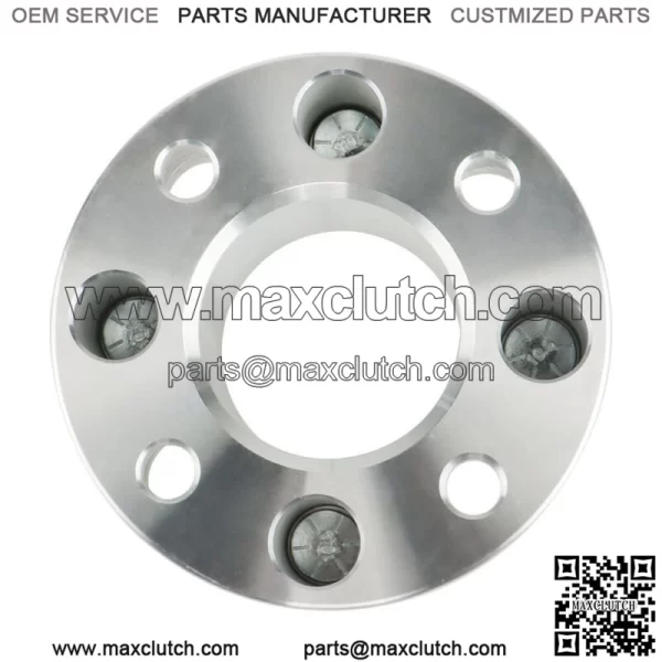 Wheel spacers 2" 4x101.6mm hub hole 62mm thread size 1/2"x20 silver 4 pcs. - Image 2