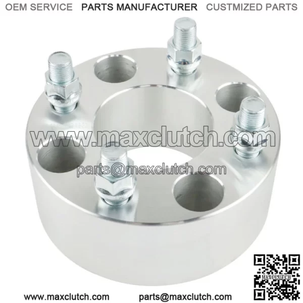 Wheel spacers 2" 4x101.6mm hub hole 62mm thread size 1/2"x20 silver 4 pcs. - Image 4