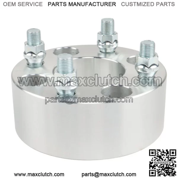Wheel spacers 2" 4x101.6mm hub hole 62mm thread size 1/2"x20 silver 4 pcs. - Image 5