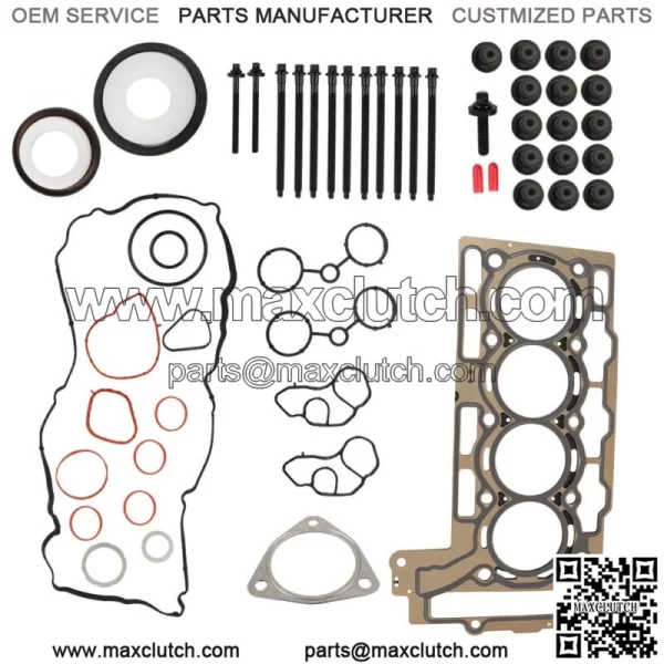 For 2007-2012 Mini Cooper R56 1.6L Engine Cylinder Head Gasket 1.20mm Thickness Bolt Kit