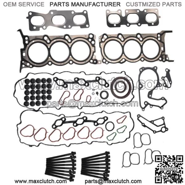 Cylinder Head Gasket Bolt Kit for 2013-2020 Kia Sorento/Sedona+Hyundai Santa Fe 3.3L V6
