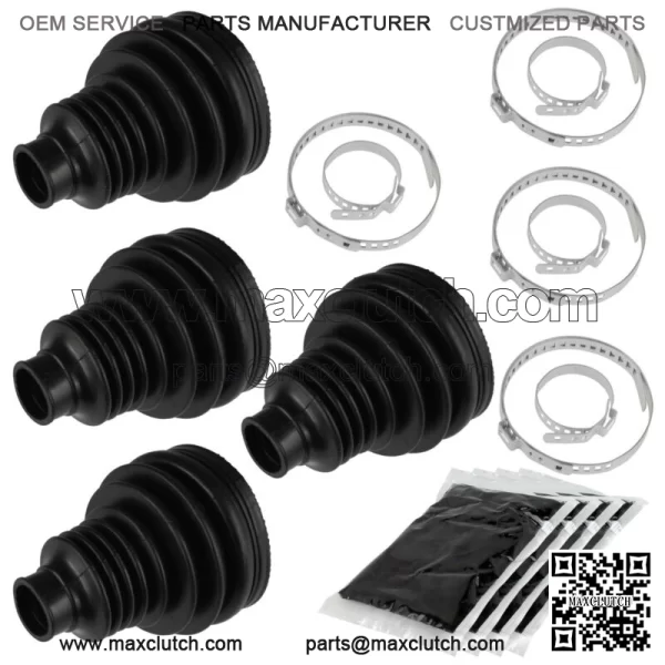 2 Rear Axle Inner And Outer CV Boot Kits for Polaris Sportsman 800 EFI 2008-2010 For: Polaris Sportsman 800