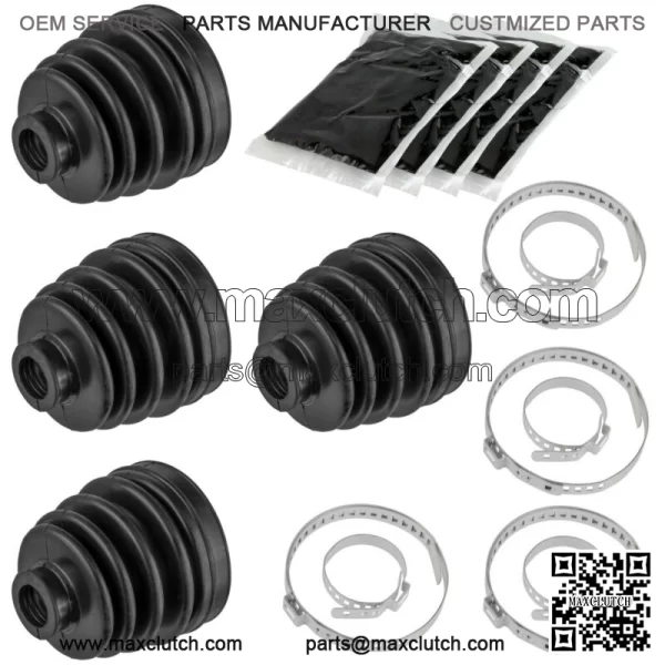 2 Rear Axle Inner And Outer CV Boot Kits for Polaris Sportsman 800 Mv7 EFI 2005 For: Polaris Sportsman 800