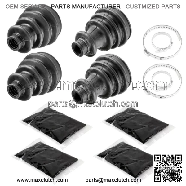 2 Front Axle Inner Outer CV Boot Kit fits Polaris Sportsman 700 800 MV7 4x4 2005 For: Polaris Sportsman 800