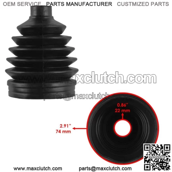 2 Rear Axle Outer Inner CV Boot Kit for Polaris RZR XP 900 2011 2012 2013 - Image 2