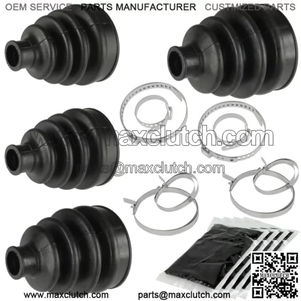 2 Front Axle Outer And Inner CV Boot Kit for Can-Am Commander 1000 4X4 2011 2012