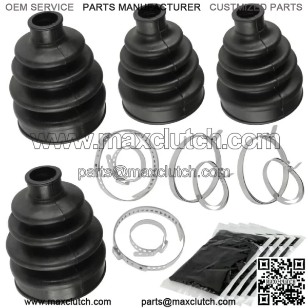 2 Front Axle Outer And Inner CV Boot Kit for Can-Am Commander 1000 4X4 2011 2012 - Image 2