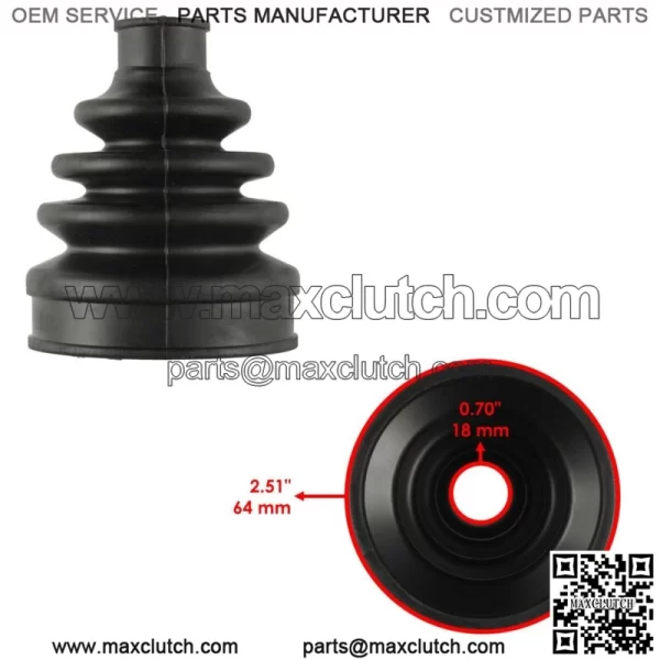 2 Front Axle Outer And Inner CV Boot Kit for Can-Am Commander 1000 4X4 2011 2012 - Image 4