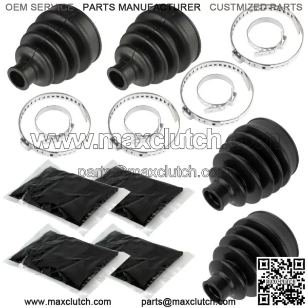 2 Front Axle Inner Outer CV Boot Kit for Can-Am Renegade 800 800R 4X4 2007-2012