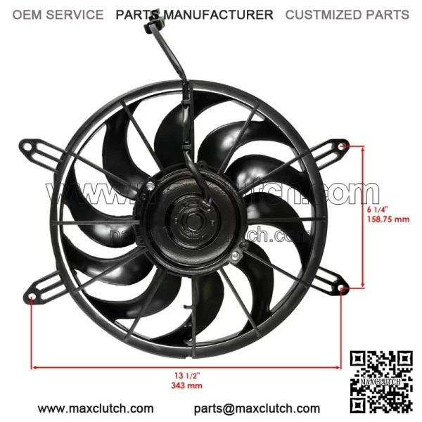 Radiator Cooling Fan Motor For Polaris 2411330 Cooling Fan For: Polaris Sportsman 570 - Image 2