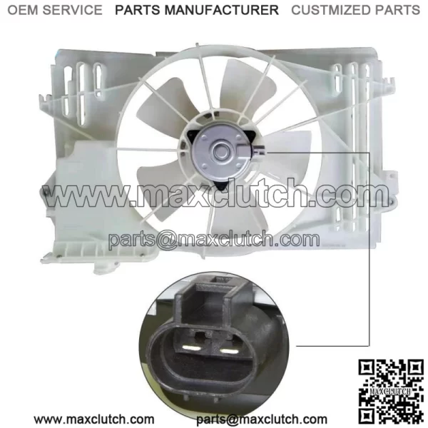 Radiator Cooling Fan & Motor Assembly For 2003-2008 Toyota Matrix Corolla 1.8L - Image 2
