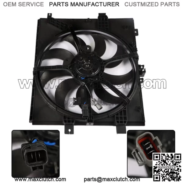 Radiator Cooling Fan Assembly For 2012-2018 Nissan Versa Sedan & Note 214819KK0A - Image 3