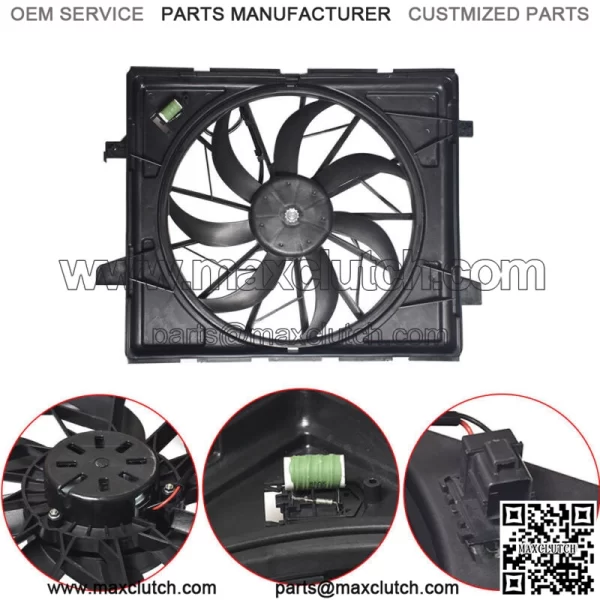 Radiator Cooling Fan For 2014-2018 2019 2020 Jeep Grand Cherokee Dodge Durango