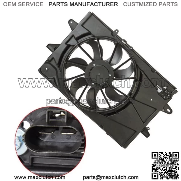 Radiator Condenser Cooling Fan Assembly For 2010-2017 Chevrolet Equinox 2.4L - Image 3