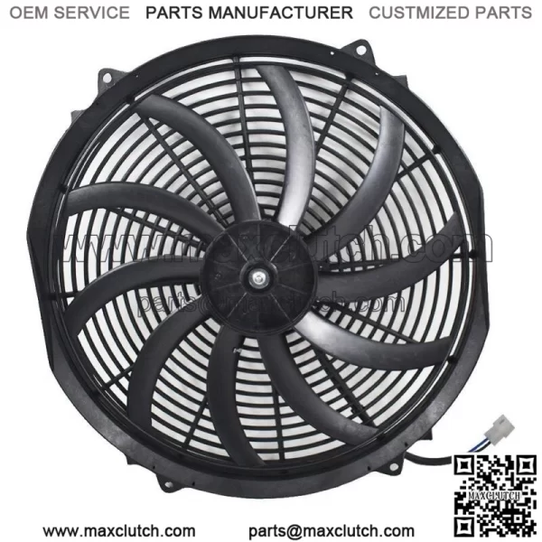 16" Electric Radiator Fan High 3000 + Cfm Thermostat Wiring Switch Relay Kit - Image 2
