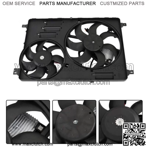 Radiator Cooling Fan Assembly w/ Control Module Shroud for Land Rover LR2 13-15