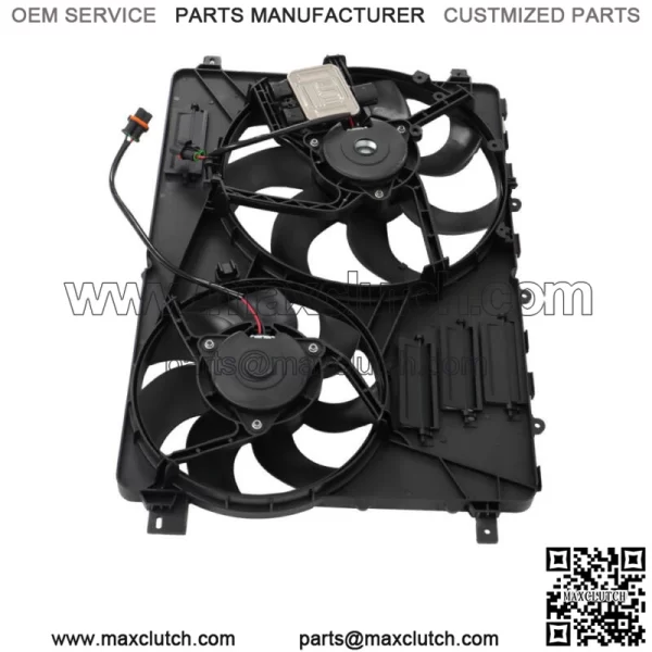 Radiator Cooling Fan Assembly w/ Control Module Shroud for Land Rover LR2 13-15 - Image 2
