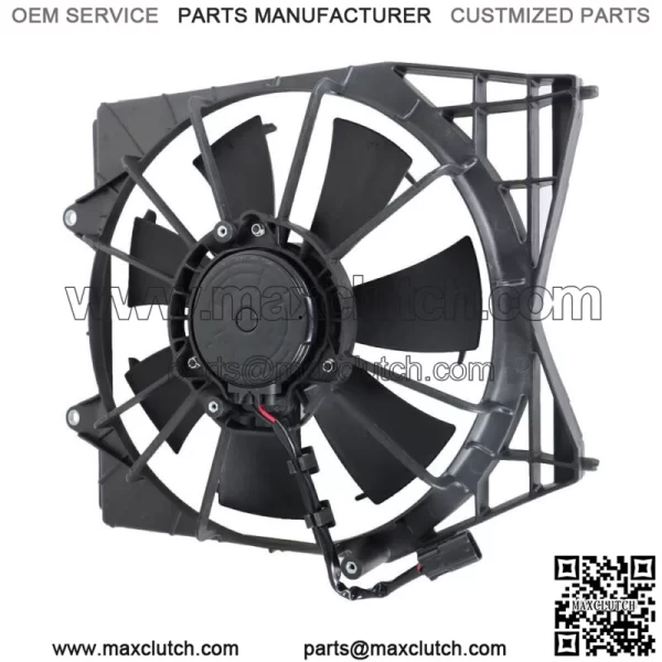 Right Engine Condenser Cooling Fan w/ Shroud Assembly For 2018-2022 Honda Accord - Image 3