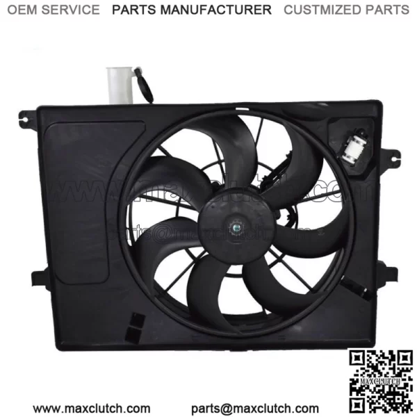 Radiator AC Condenser Cooling Fan Assembly For 11-13 Elantra 14 Forte 253803X100 - Image 2