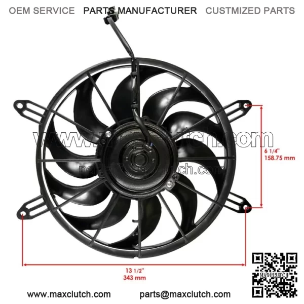 Radiator Cooling Fan Motor For Polaris Sportsman 450 2x4 4x4 2016 2017 2018-2020 - Image 2