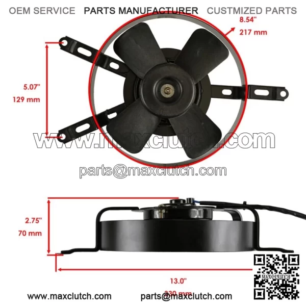 Radiator Fan for Kawasaki Brute Force 750 KVF750 A B C D E F 4X4i  2005 - 2011 (For: Kawasaki) - Image 2