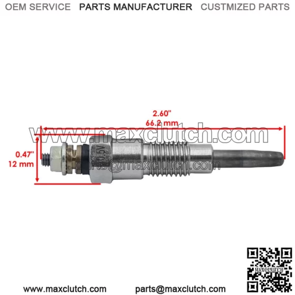 Glow Plug for Kubota Excavator KH170 KH28 KH60 KH90 L2050DT L2050F - Image 2