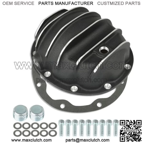 For 1984-2006 Jeep Dana 35 Rear Differential Cover w/Gasket & Drain Plug Black