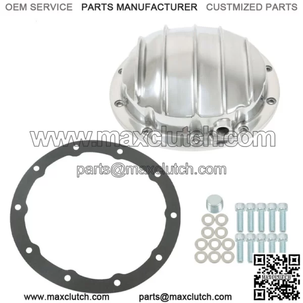 For GM 10 Bolt Cast Aluminum Differential Cover 8.5" & 8.6" Ring Gear Diff Cover