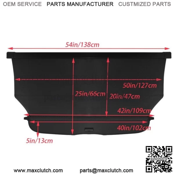 Rear Cargo Security Trunk Cover Black New For 2012-2016 Honda CRV Retractable - Image 3