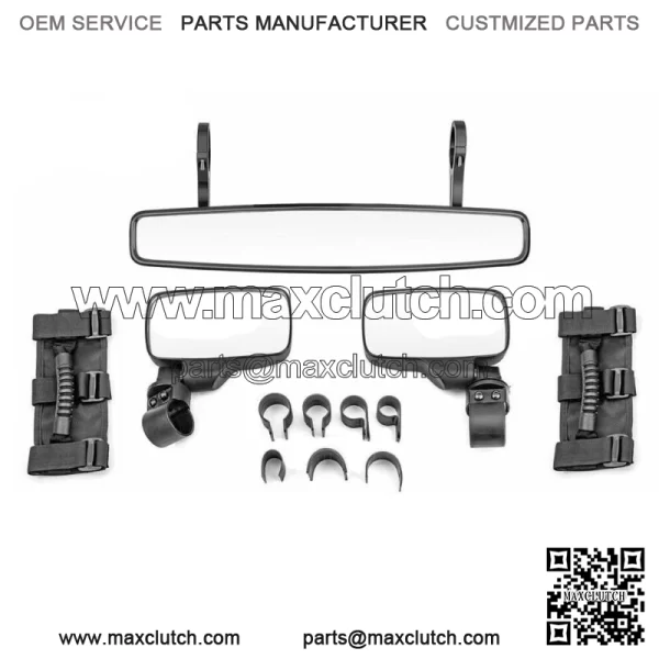 Adjust Rear Center Side View Mirrors w/Handle Graps For Kawasaki Teryx 4 750 800 For: More than one vehicle