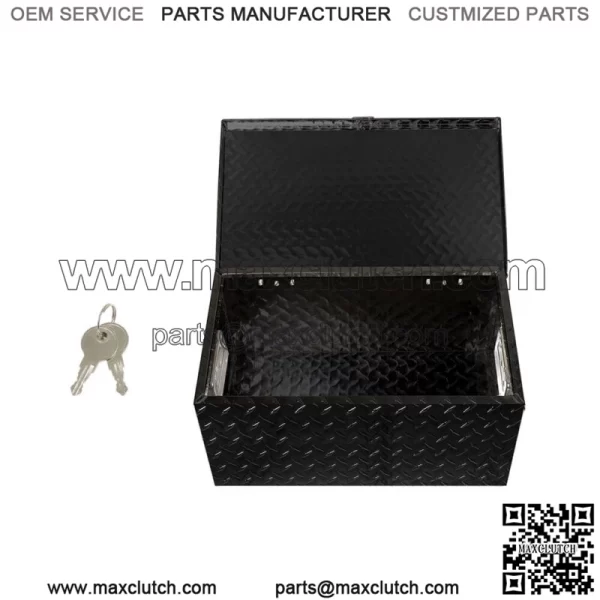 Black Aluminum Diamond Plate for Garage Pickup Traile Tool Box 20" x 12" x 9.5''