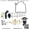 Carburetor Rebuild Kit & Boost Pump, Starter Throttle Valve For Honda TRX300 Fourtrax (For: Honda)
