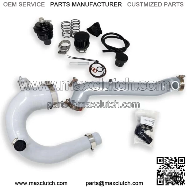 GRAY Polaris RZR Turbo R & PRO XP Silicone Charge Tube Kit & Blow Off Valve