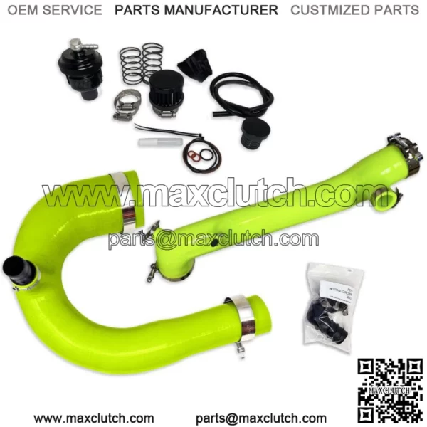 Green Polaris RZR Turbo R & XP PRO Silicone Charge Tube Kit & Blow Off Valve
