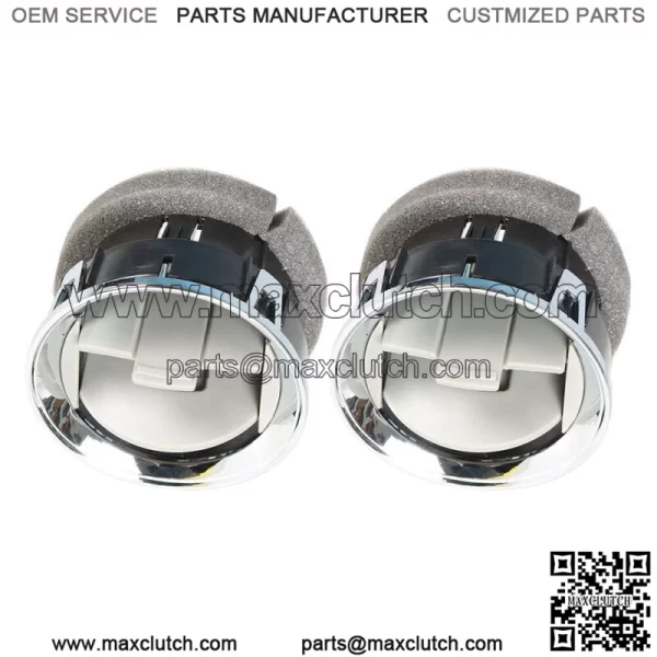 2 Pcs Air Vent Louvre AC Heater Interior For Ford F150 09-14 Dash Chrome Louvers - Image 2