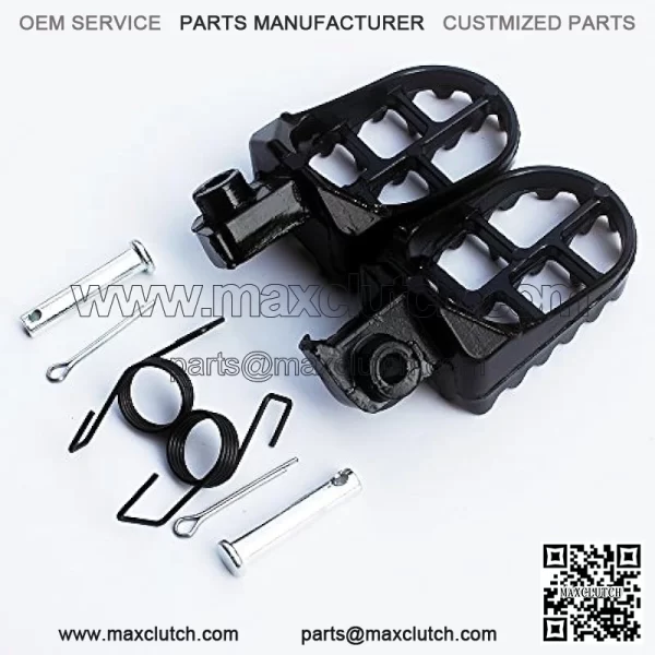Foot Pegs Footrest For Yamaha YZ125 YZ250 PW50 PW80 BW80 DT50 RT100 RT180 TT225S TT225T TTR110 TTR90 TW200 WR200 250 500 XT225 XT250 XT350 Dirt bike Aluminum Black Color - Image 4
