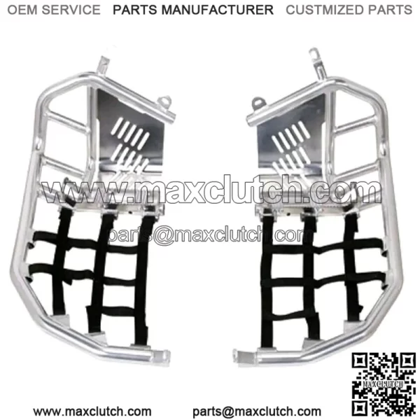 Aluminum Foot Peg Nerf Bars Yamaha 700 700R 2006-2024 Black Webbing For: More than one vehicle