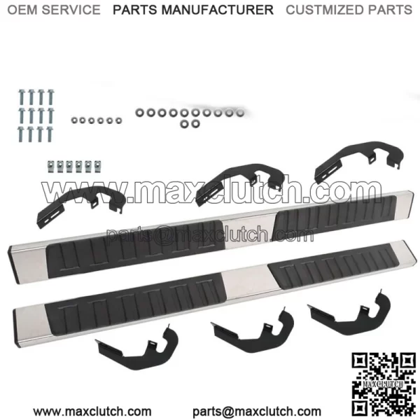 6" Running Boards For Silverado GMC Sierra Double Extended Cab 2007-18 Side Step