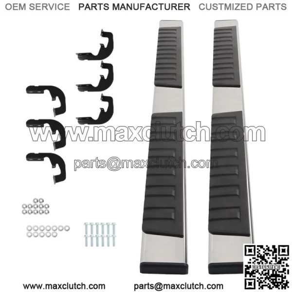 6" Running Board Fit For 19-23 Silverado/Sierra Crew Cab Nerf Bars Side Steps SS - Image 2