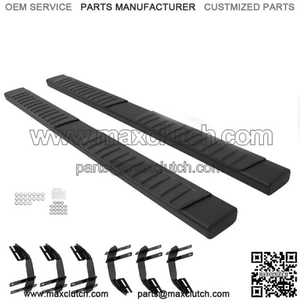 Running Boards for 2019-22 Dodge Ram 1500 Quad Cab 6" Nerf Bars Side Steps Black - Image 3
